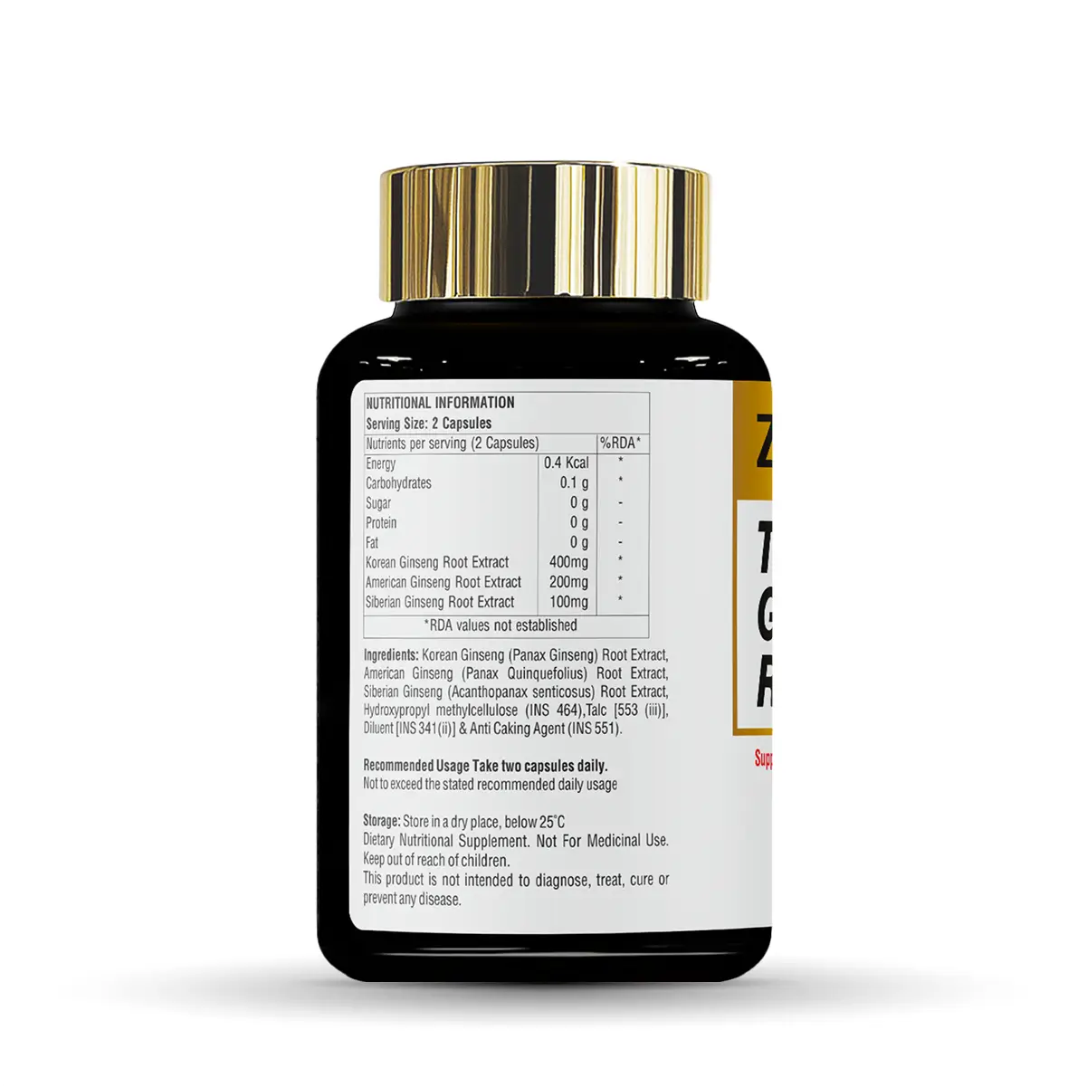 ZEELAB Triple Ginseng Root Capsule